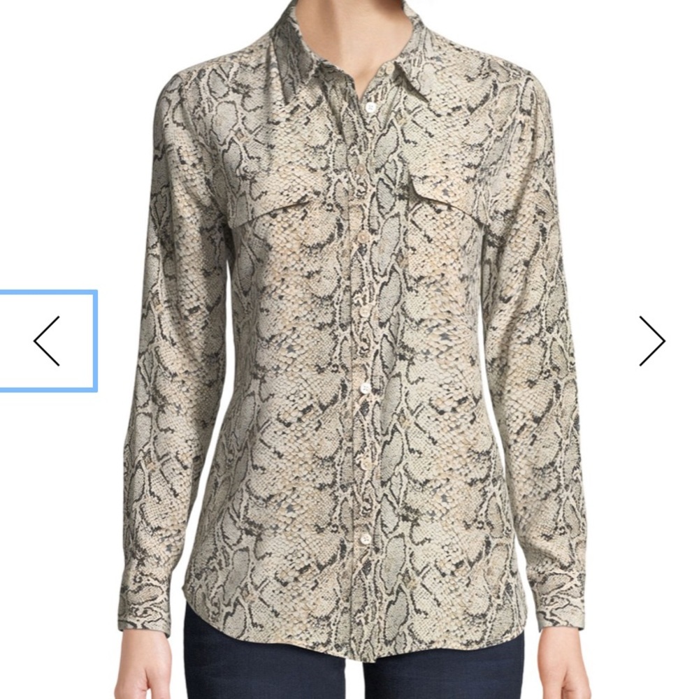 Snakeskin button down shirt